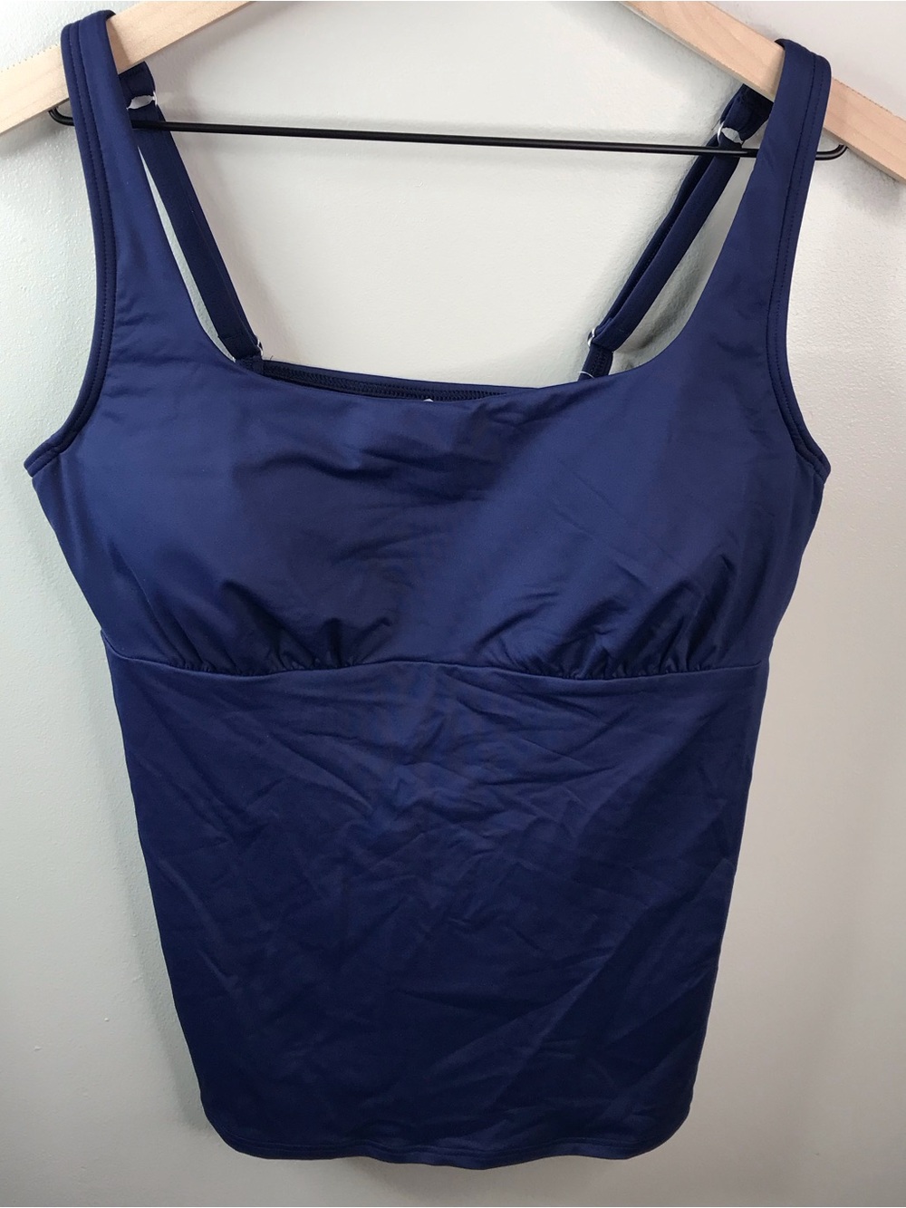 Lands’ End Navy Tankini Swim Top. NWT